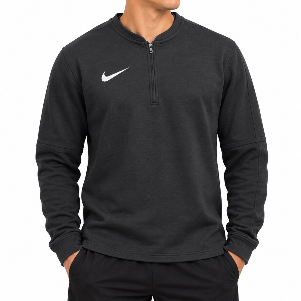 Nike Mens Dri-Fit Football 1/4 Zip Long Sleeve Training Top Grey Small